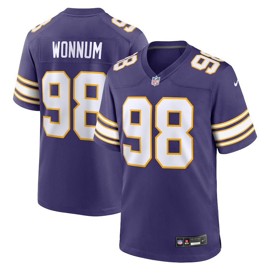 Men Minnesota Vikings #98 D.J. Wonnum Nike Purple Classic Player Game NFL Jersey